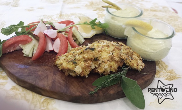 Pollo in forno con maionese di soia